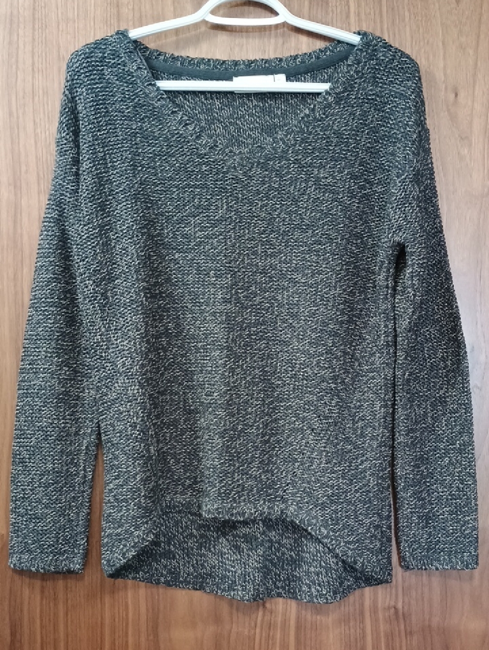 2/$20 Women's Gray Marled V-Neck Sweater